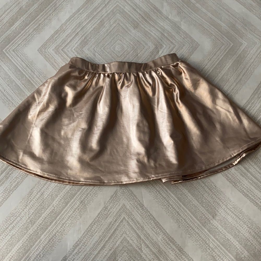 Betsey Johnson Gold Metallic Girls Mini Skirt